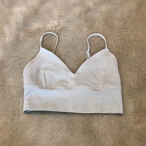 Silver blue Bralette Crop Top